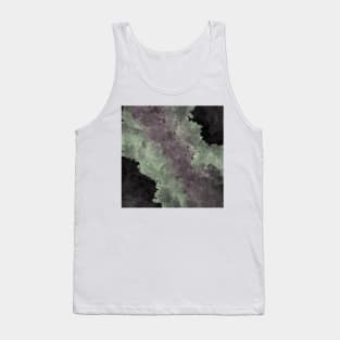 Dark Pastel Watercolor Green Black Purple Design Tank Top